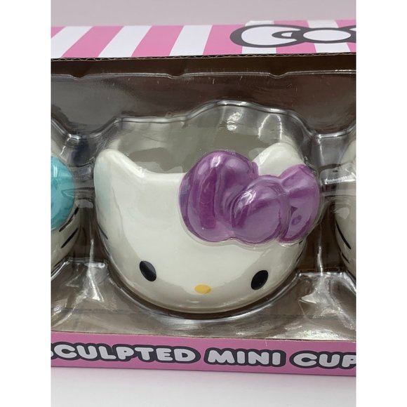 Hello Kitty Ceramic Sculpted Mini Cup Set - Picture 3 of 8
